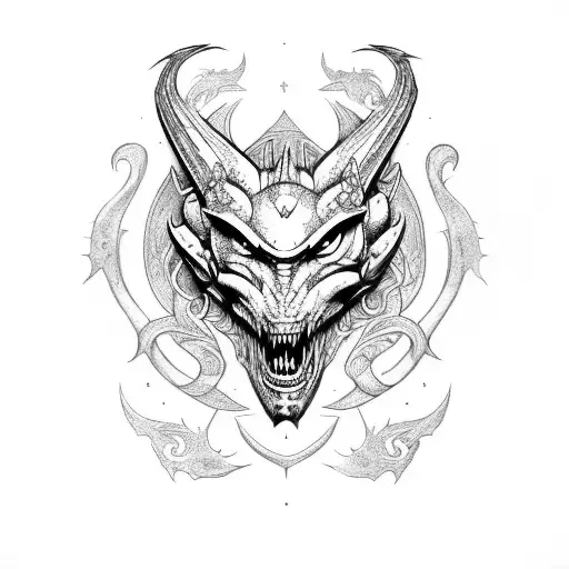 Skyrim Tattoo With Dragon Shout Unrelenting Force