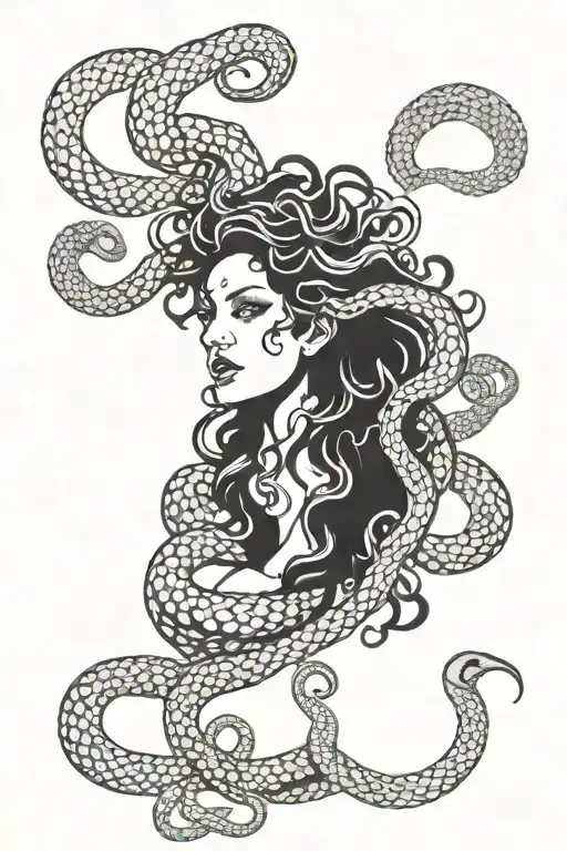 Scary Medusa With Snakes