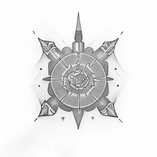 Number 4 With A Bullet In Blue Fire