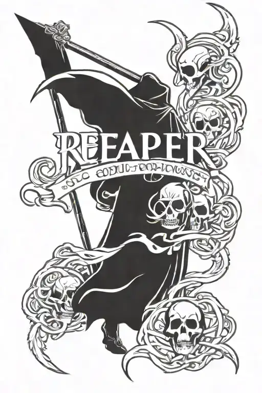 Reaper With The Word Soul Purpose Driven In Negative Space