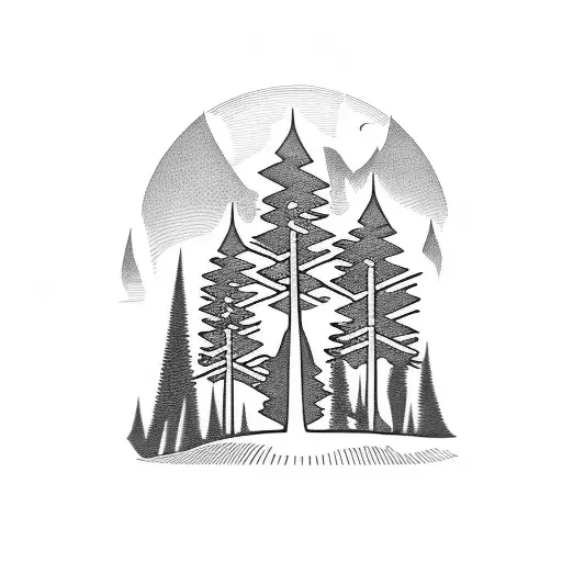 3 Crosses On The Hill With Forest In The Background