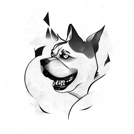 A Fierce Dog Running Through A Mountain Range