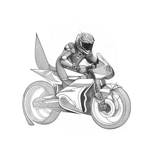 A Dynamic Motorcycle Racing Through A Forest