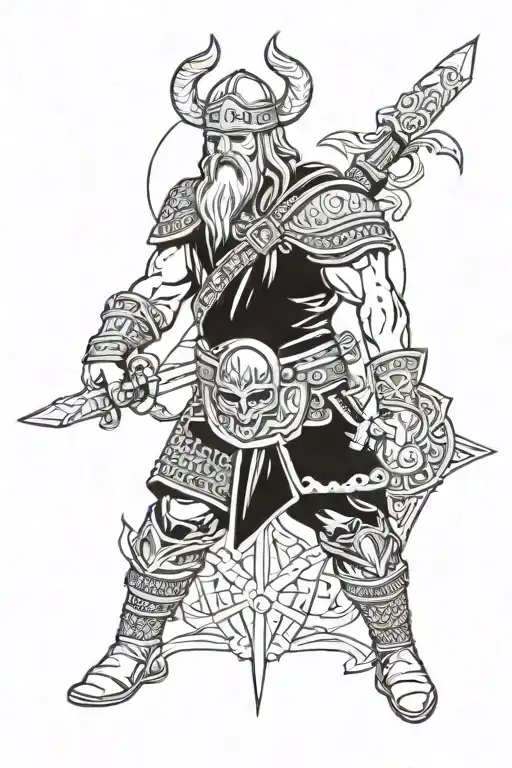 Vikings And Warrior Wielding