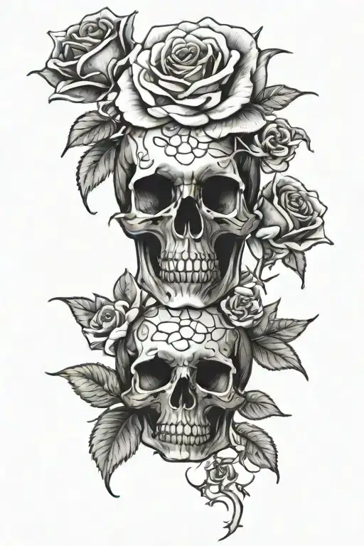 Skull Bones Roses