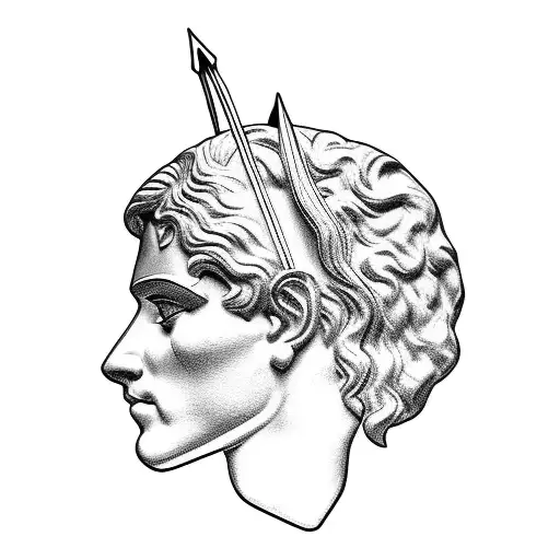 Sculpture Of Achilles Dying With Arrow In His Heel