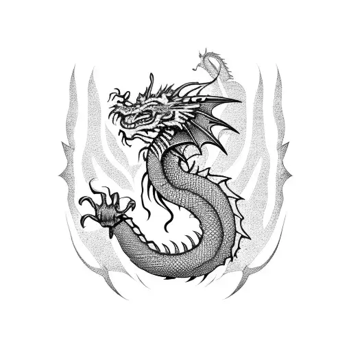 Dragon With Background