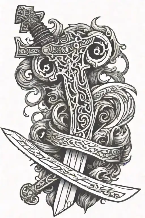 Worrier's Sword Half Buried In Battleground