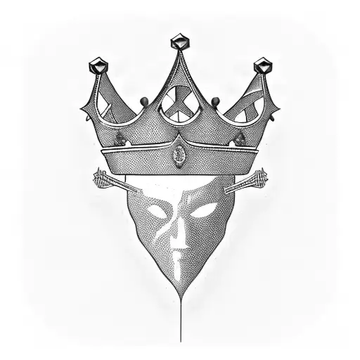 The Letters Ex With A Crown Implemented On It