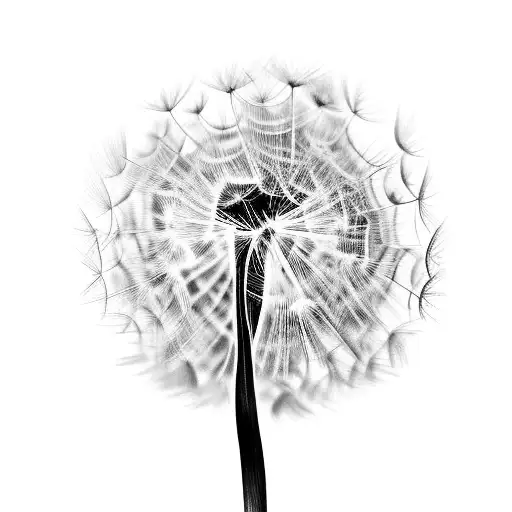 Dandelion Flowing Wispy Wind