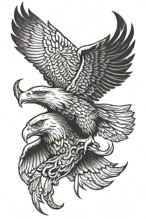 Two Header Eagle Wrapped Around Forearm