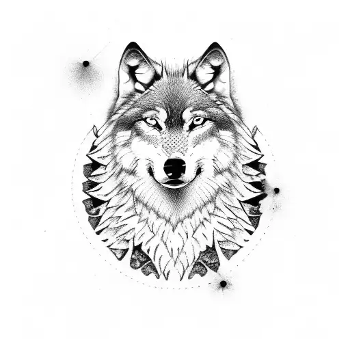 Wolf With A Sandclock