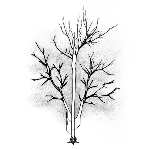 Palo Verde Tree And Ocotillo