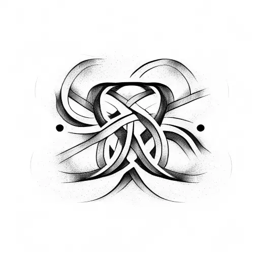 A Minimalist Design Of Intertwined Number 3S Representing Eternal Love