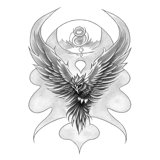 Phoenix With Broken Heart Reborn From Death