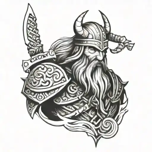 Viking To Cover Old Tattoo Design
