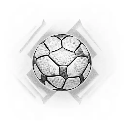 A Dotwork Design Of Arsenal's Iconic Cannon Logo Merged With A Soccer Ball