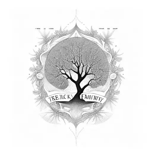 Tree With Names Of Family