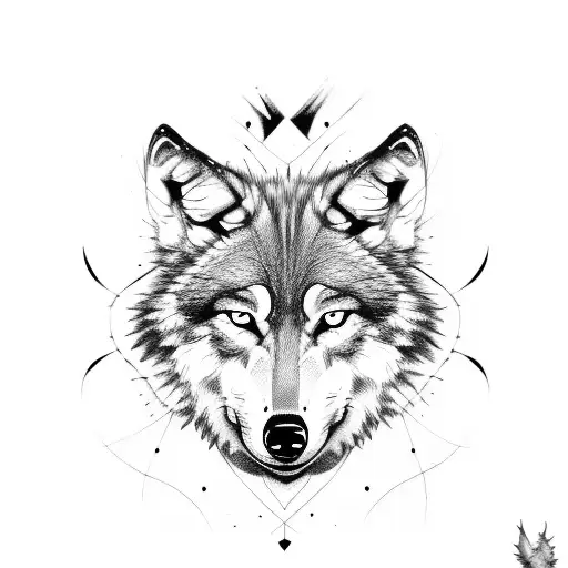 Wolf With Two Face One Black And One White