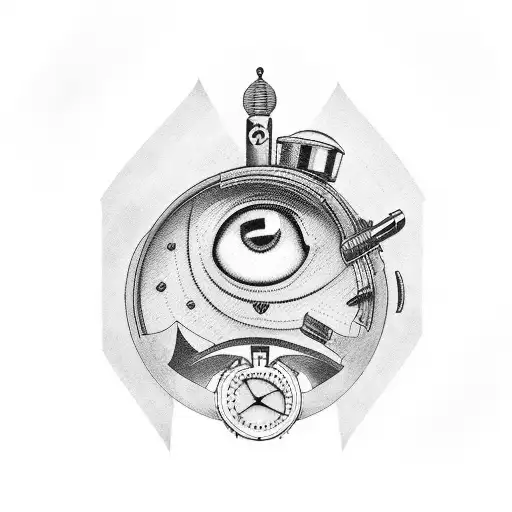 Half Watch Sleeve And One Eye With A Shaded Background