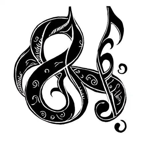 Music Note Intertwined Tong