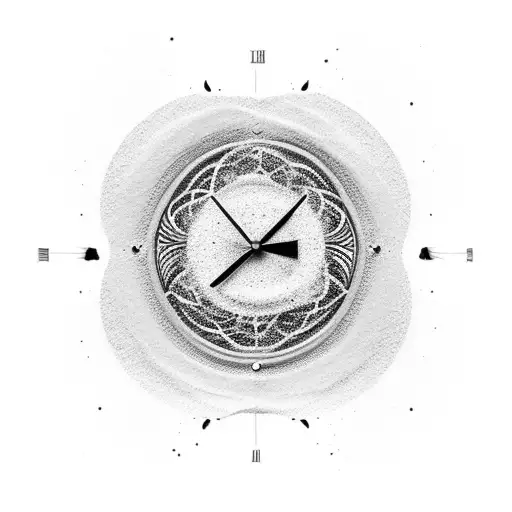 A Sand Clock Filled With Swirling Galaxies Instead Of Sand