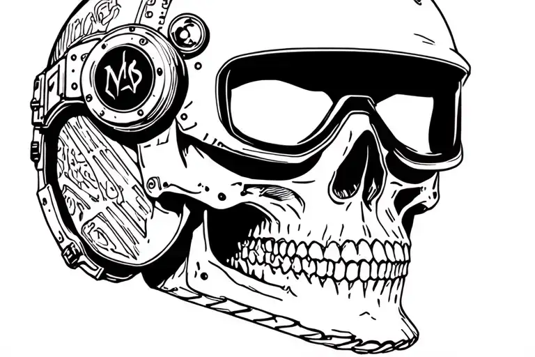 Skull In Helmet Nvg