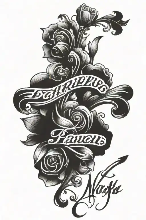 Parents Name Written On Bicep