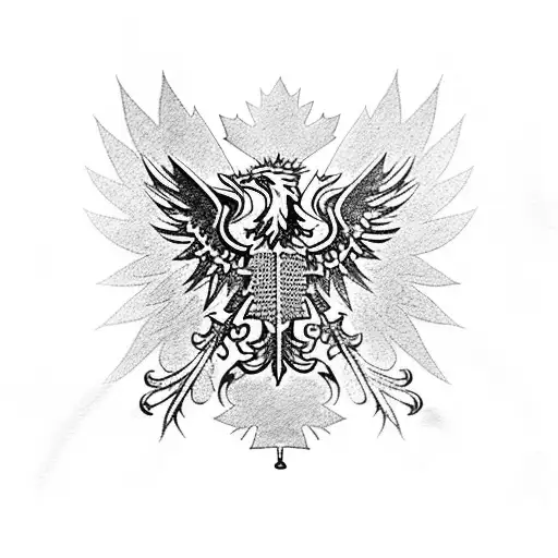 Polish Eagle Canadian Flag Military