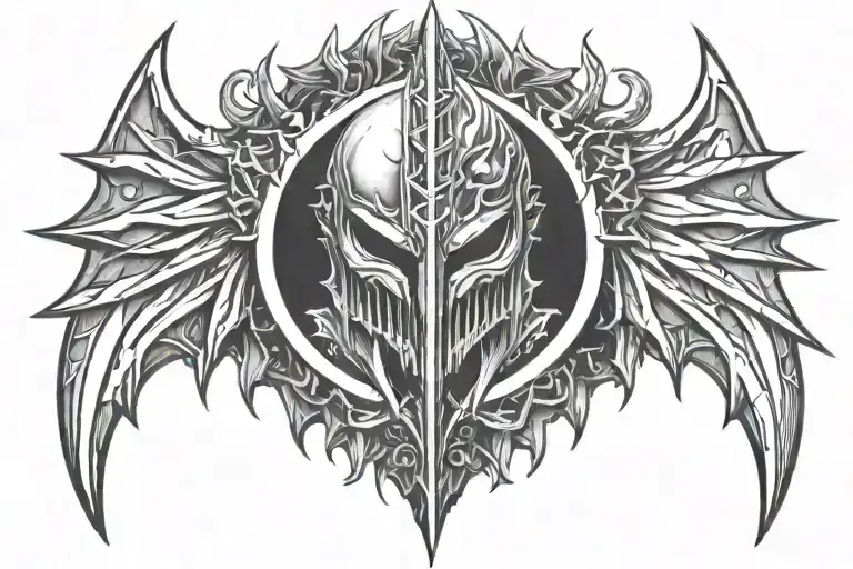 Berserk Anime Backfrontneck Emblem Tattoo Design