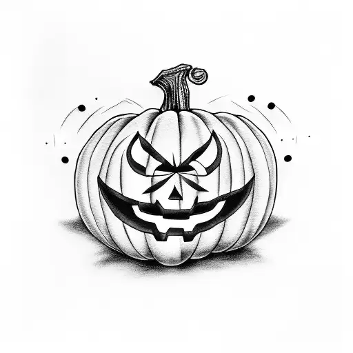 A Sinister Pumpkin Carved With Black Metal Band Logos