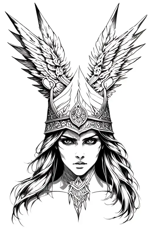 Valkyrie Warrior Woman Face Incorporated