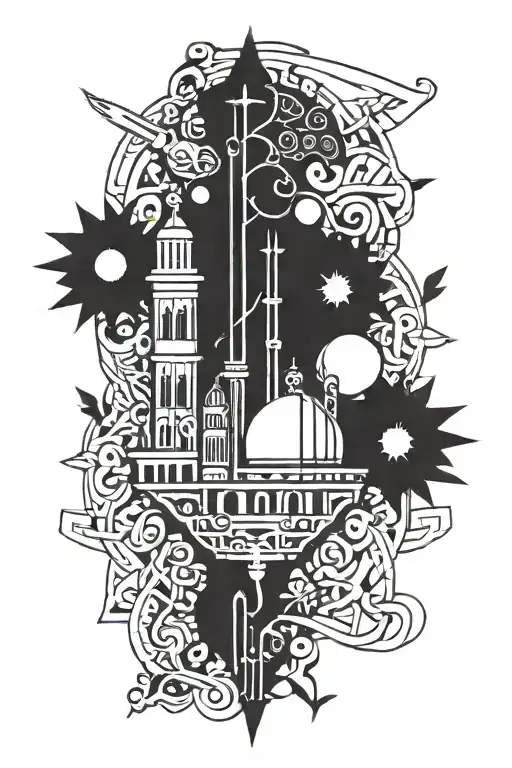 Palestine Symbol Incorporating Elements