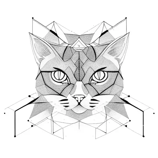 Geometric Cat Badass