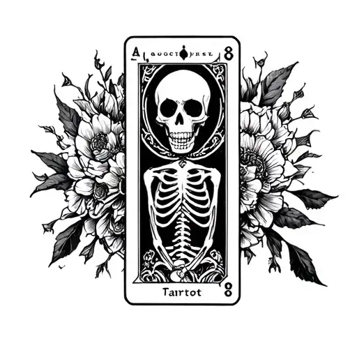 Skeleton Tarot Card Design