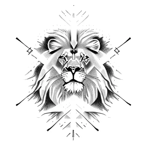 Lion With Crucifixion