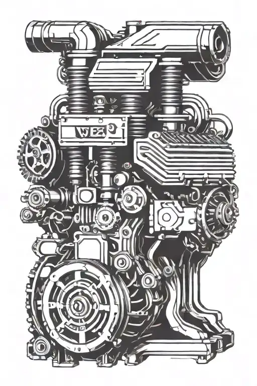 Symbol Of V8 Engine