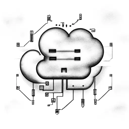 Cloud With Electronic Circuits