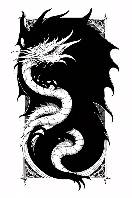 A Dragon Tangled In An Intricate Mc Escher-inspired Optical Illusion