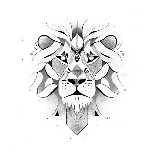 A Human Face Mixed With A Lion Face