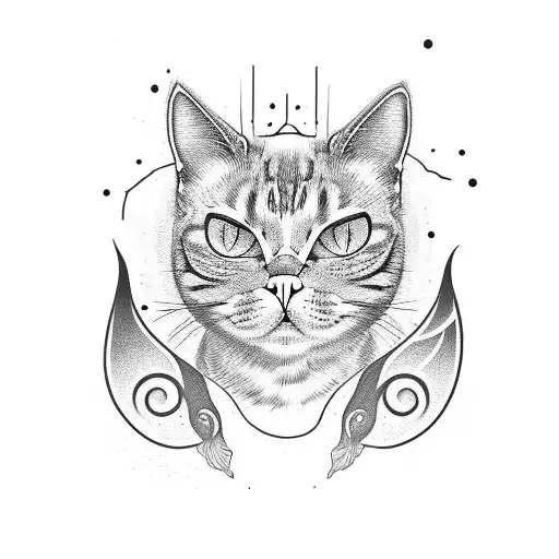 Angry Cat With Third Eye