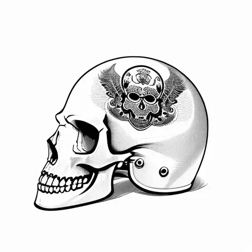 Airsoft Helmet With A Skull Design