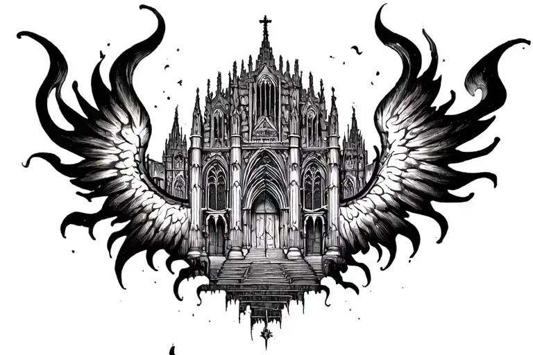 Burning Cathedral Of The Parisian God Of Mother