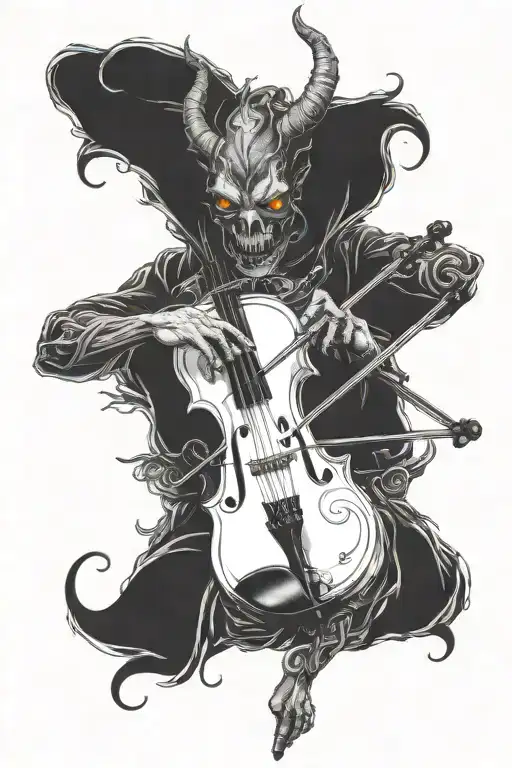 Evil Demon Playing Violin