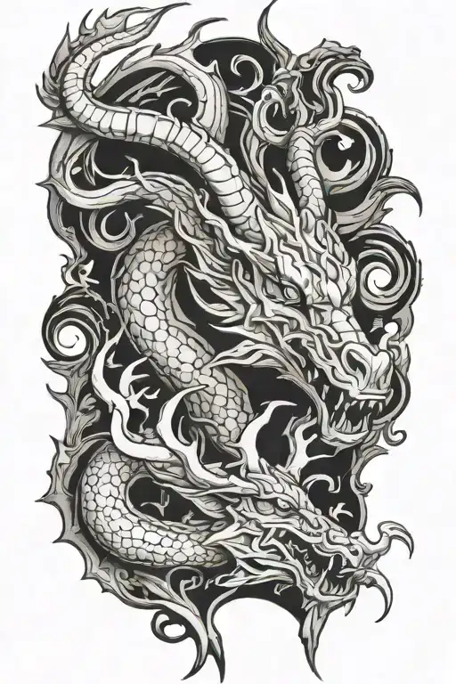 Dragon And Deer Head