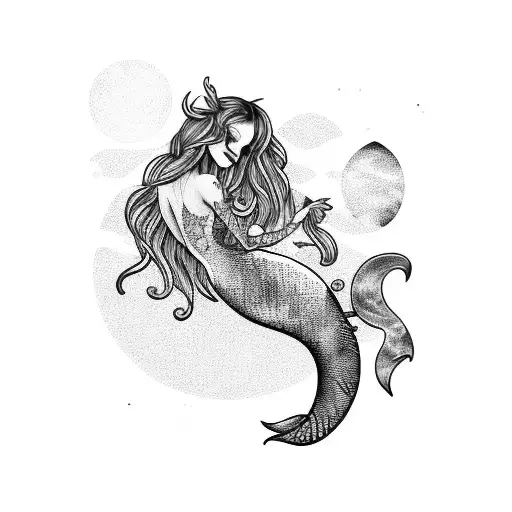 Moon Mermaid Sad