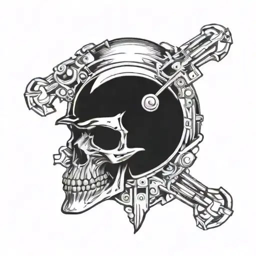 Half Skull Half Motorcycle Helemt