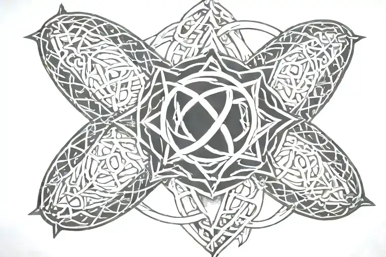 Infinity Symbol With Pentagrams Inside