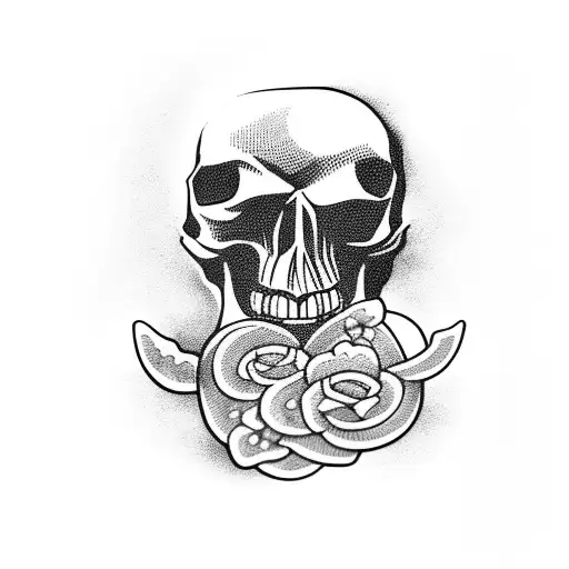 Skull In A Shamrock With Mcguire Around It