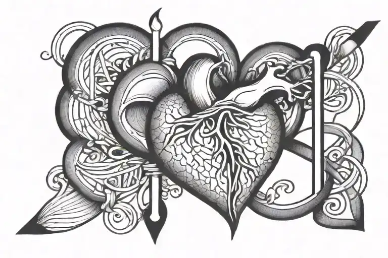 Heart Line With 2 Notes